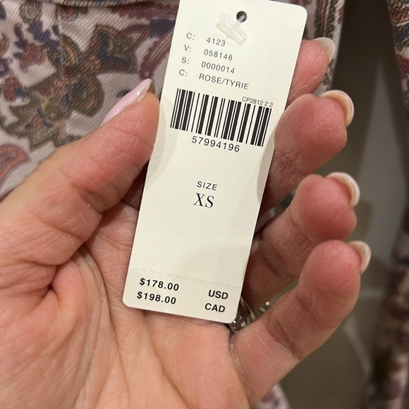 ANTHROPOLOGIE Paisley Jumpsuit. NWT. Size XS - Picture 2 of 9